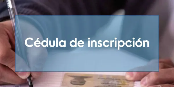 Cédula de inscripción