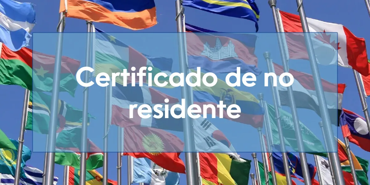 Certificado de no residente