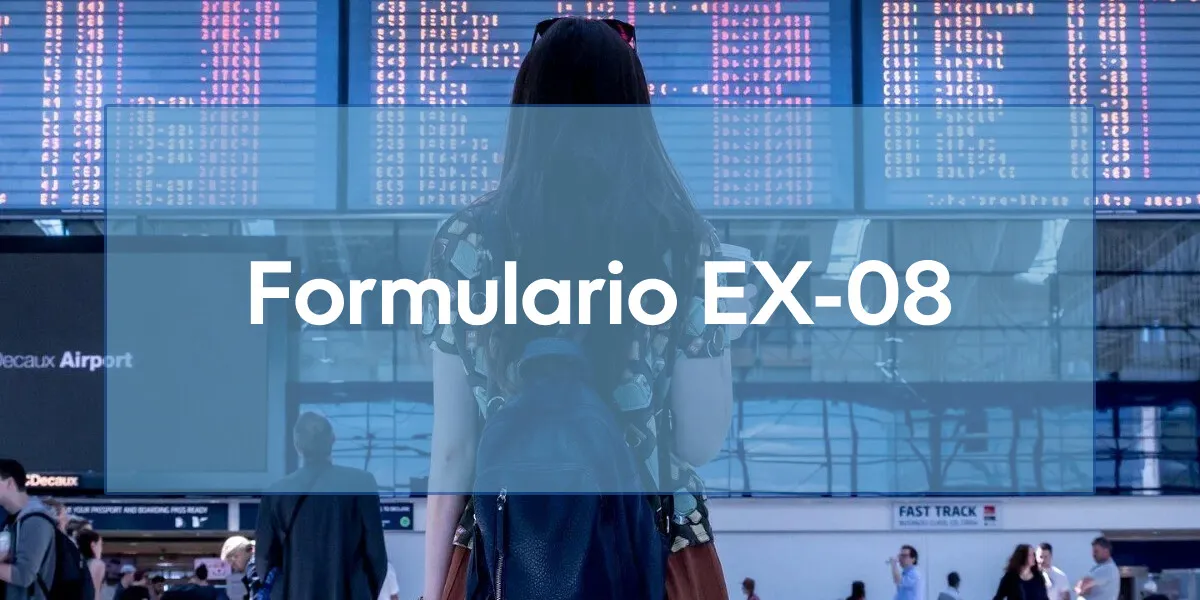 Formulario EX-08 de extranjería