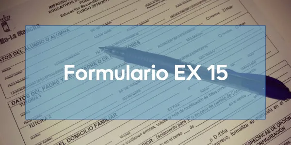 Formulario EX-15 extranjería